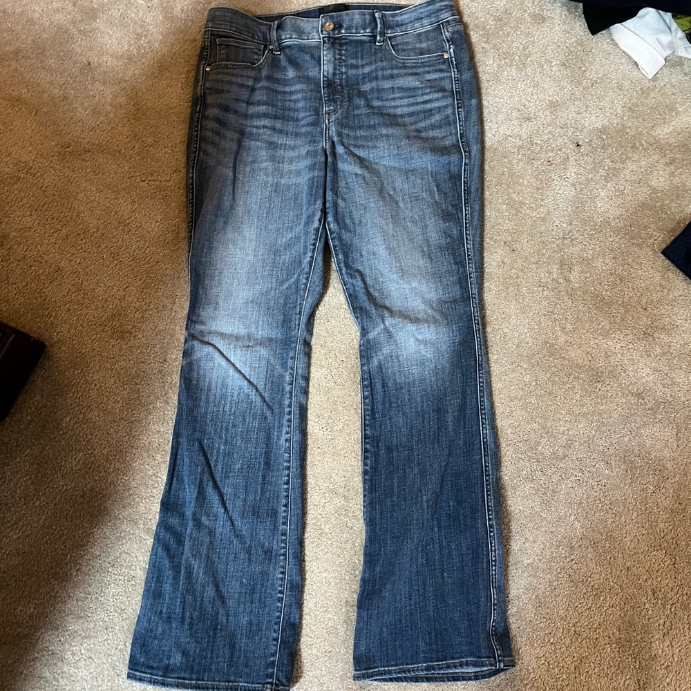 White House Black Market Women's Skinny Flare Jeans - Classic Blue